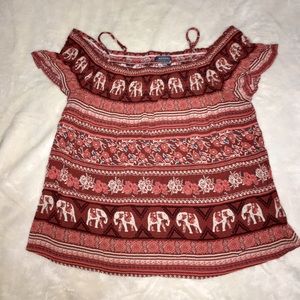 Off the shoulder Elephant Top